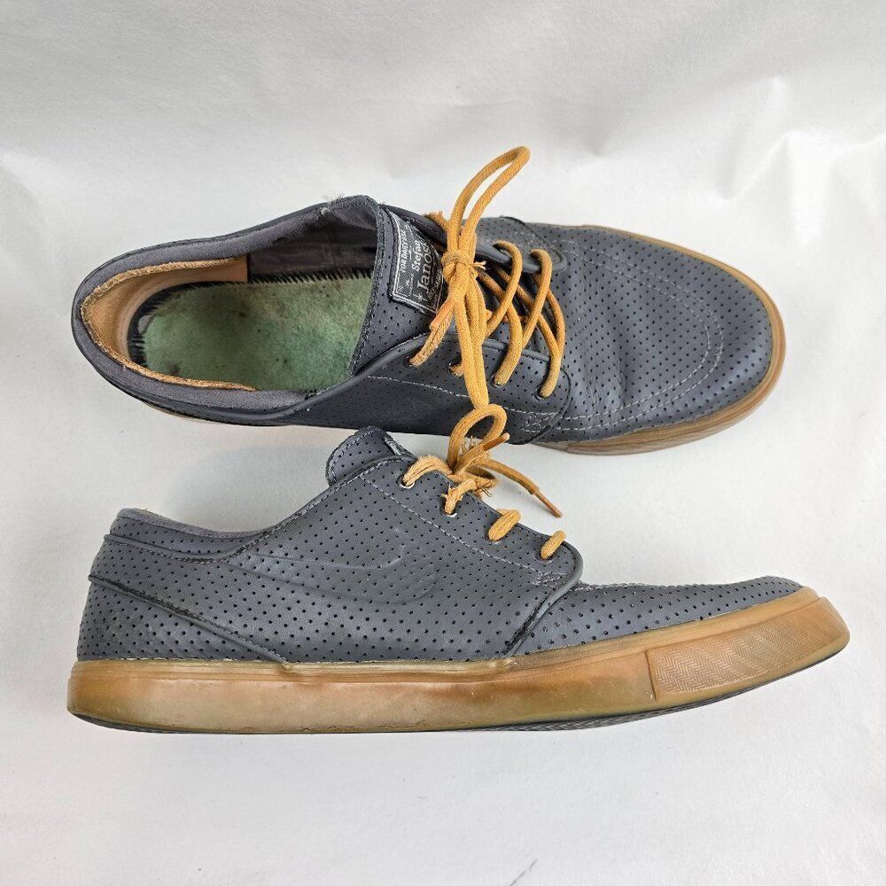 NIKE Stefan Janoski Shoes Mens 13 Grey Skateboarding SB Zoom Air Low Top NikeId